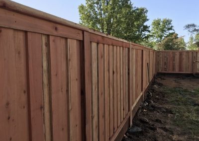 this is a picture of Lakewood redwood fence