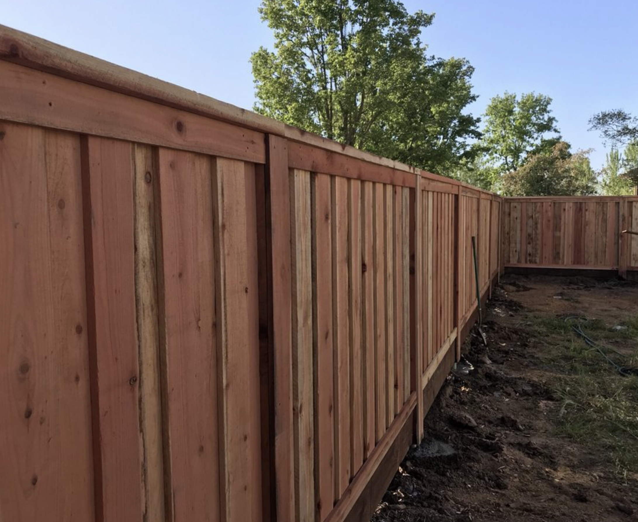 this is a picture of Lakewood redwood fence